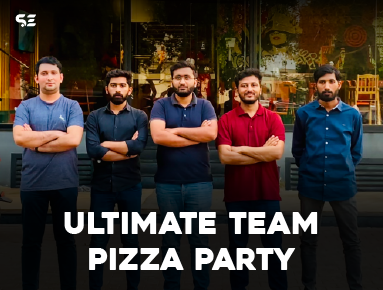 Soft Enterprise team at the Ultimate Pizza Party in April 2025.