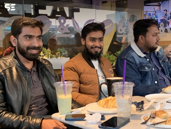 Soft Enterprise employees enjoying a CBTL team hangout.