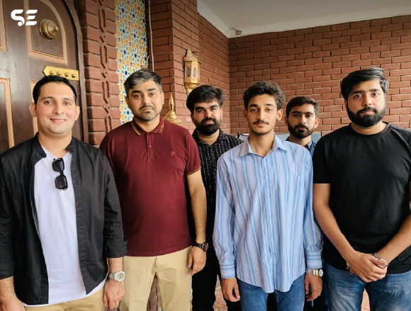 Team gathering at Soft Enterprise for a colleague’s farewell lunch.