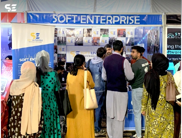 Soft Enterprise team representing the company at COMSATS Job Fair 2026.