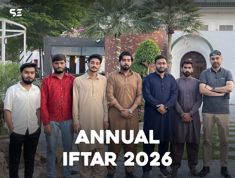 Group of colleagues posing together at Annual Iftar 2026