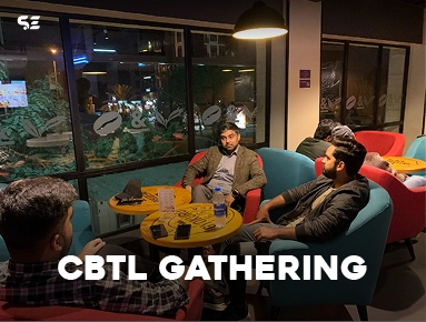 Group of colleagues gathered together at CBTL team outing