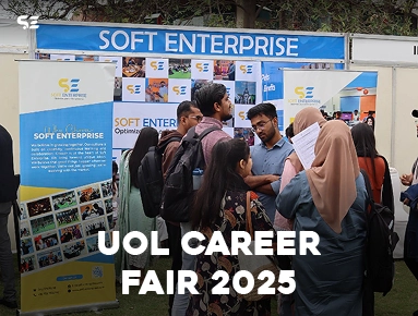 Soft Enterprise recruitment booth at UOL Career Fair 2025