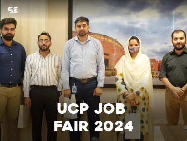 team members posing at UCP Job Fair 2024
